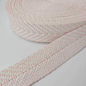 Tassenband 38 mm Jacquard Pink