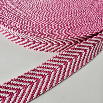 Tassenband 38 mm Jacquard Hot Pink