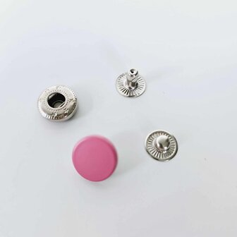 Drukknoop 12 mm roze