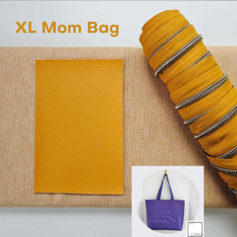 PRE-ORDER XL Mom Bag DIY pakket - mosterd