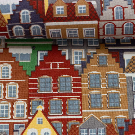 Colorful Houses Canvas